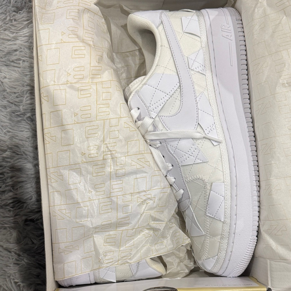 Billie Eilish Nike White Quilted Pattern Sneakers